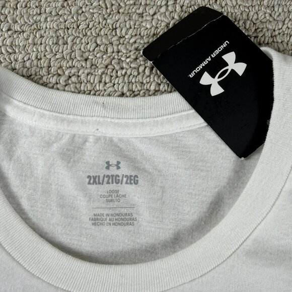 Under Armour Vintage Type Loose Fit Graphic T-Shirt White Men's Size XXL - Picture 3 of 7